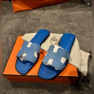 Hermes Blue Sandals